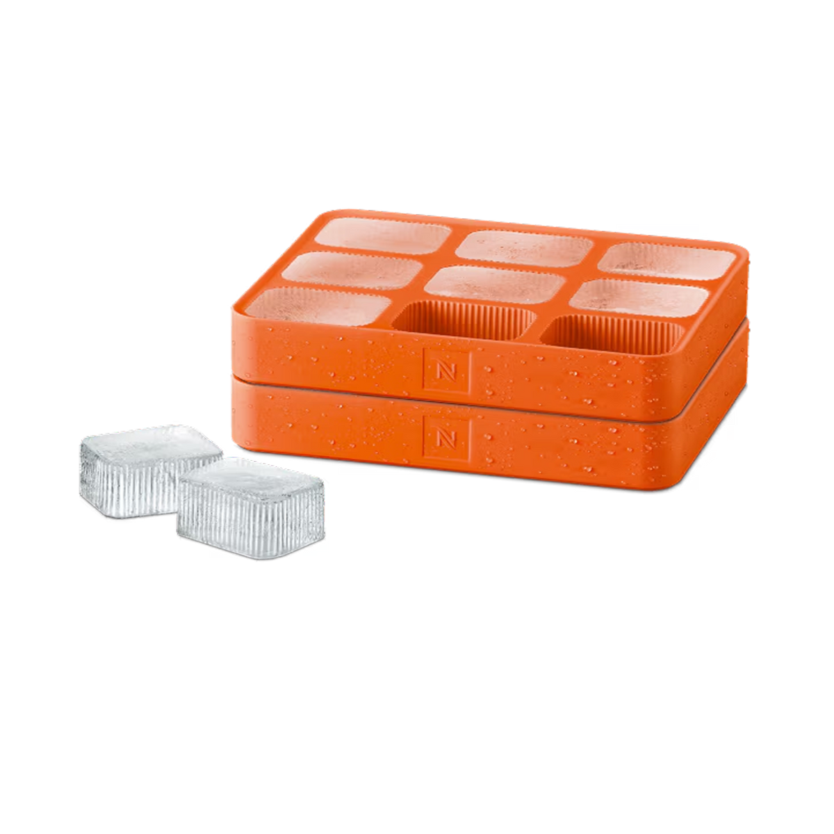 Set of 2 ice cube trays - Mandarin — Set of 2 ice cube trays - Mandarin V5