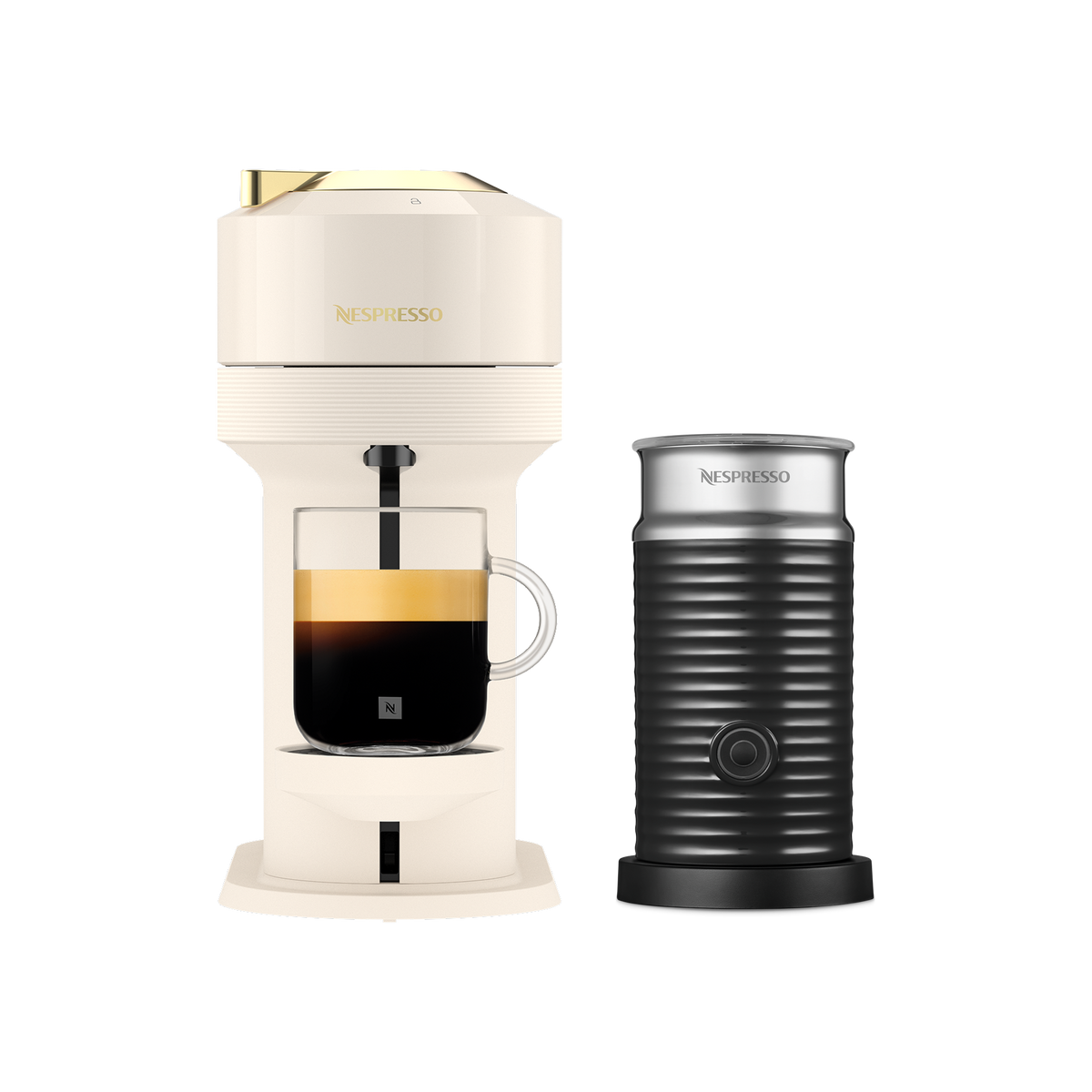 Vertuo Next Full White & Gold Bundle — Vertuo Next Full White & Gold Bundle T9